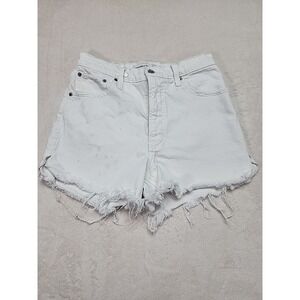 Abercrombie Fitch Shorts Womens 28/6 Cutoff‎ High Rise White Denim
